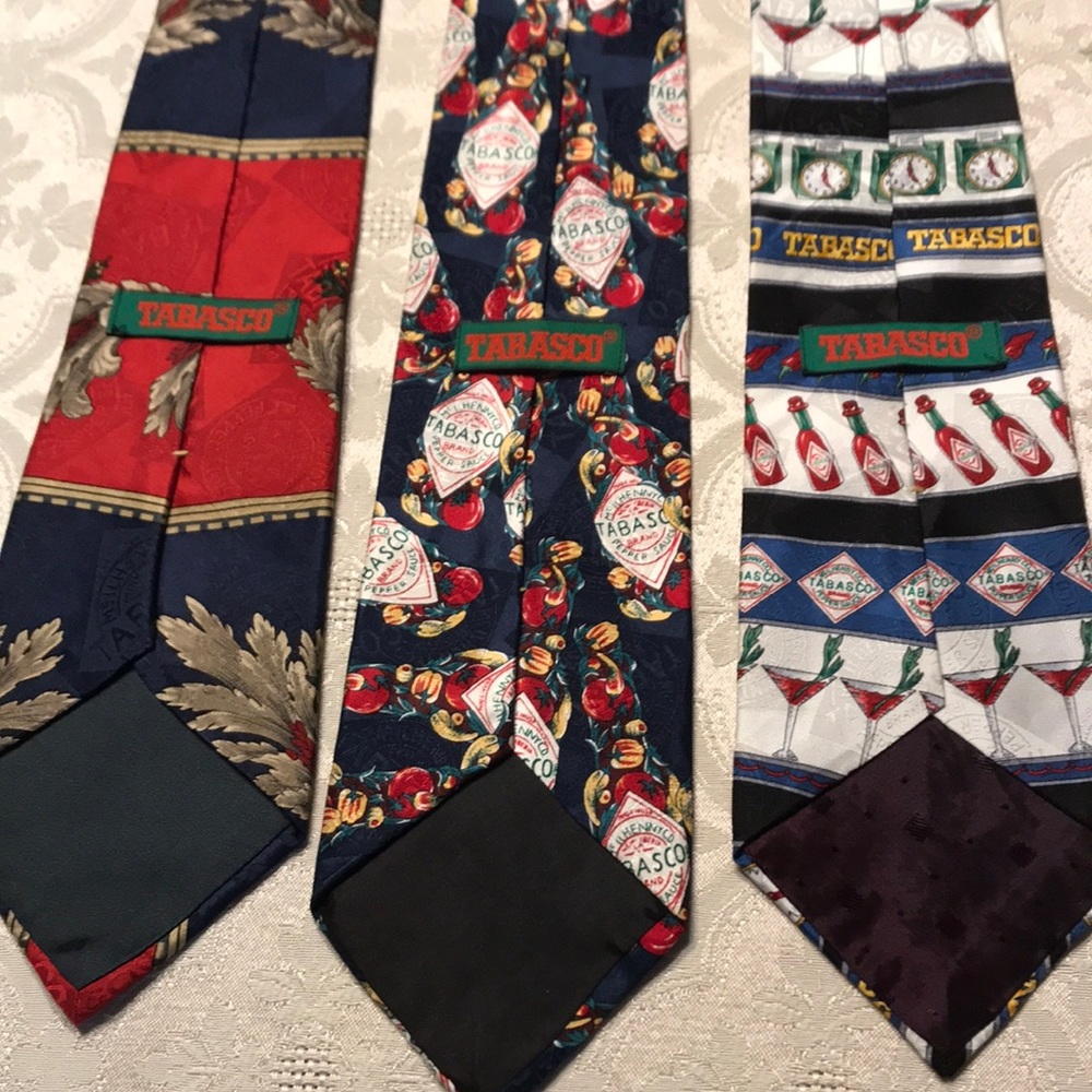 Tabasco ties 3 vintage silk - Picture 5 of 5